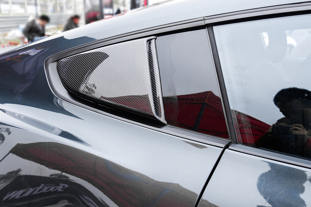 2015-2023 Ford Mustang Rsh Style Carbon Fiber Quarter Window Scoops