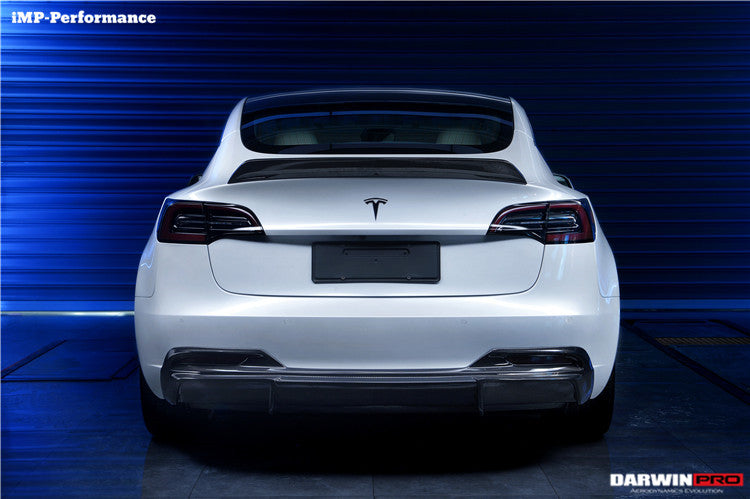 2017-2023 Tesla Model 3 IMP Performance Carbon Fiber Rear Lip - DarwinPRO Aerodynamics
