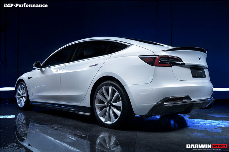 2017-2023 Tesla Model 3 IMP Performance Carbon Fiber Side Skirts - DarwinPRO Aerodynamics