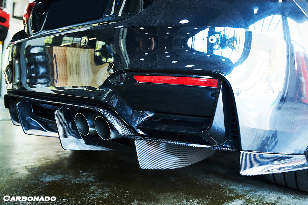 2014-2020 BMW M3 F80 & M4 F82 SM Style Carbon Fiber Rear Caps - Carbonado