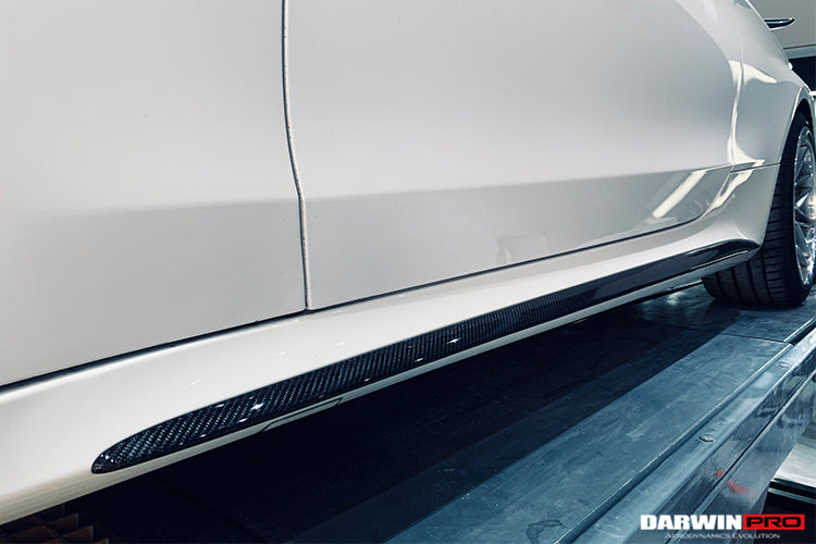 2015-2021 Mercedes Benz W205 C63/S AMG Coupe Carbon Fiber Side Skirts Extension - DarwinPRO Aerodynamics