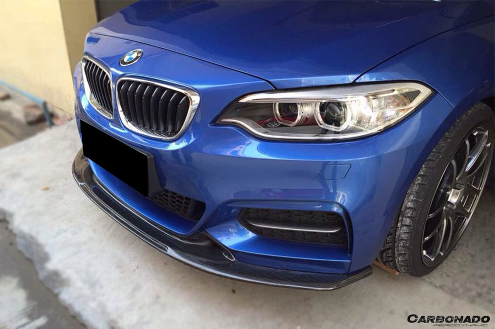 2013-2016 BMW 2 Series F22/F23 EXOT Style Front Lip (M-Tech Only) - Carbonado