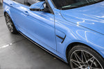  2014-2020 BMW M3 F80 & M4 F82 MP Style Carbon Fiber Side Skirts Under Board - Carbonado 