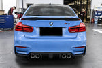  2014-2020 BMW M3 F80 & M4 F82 KNF Style Rear Diffuser - Carbonado 