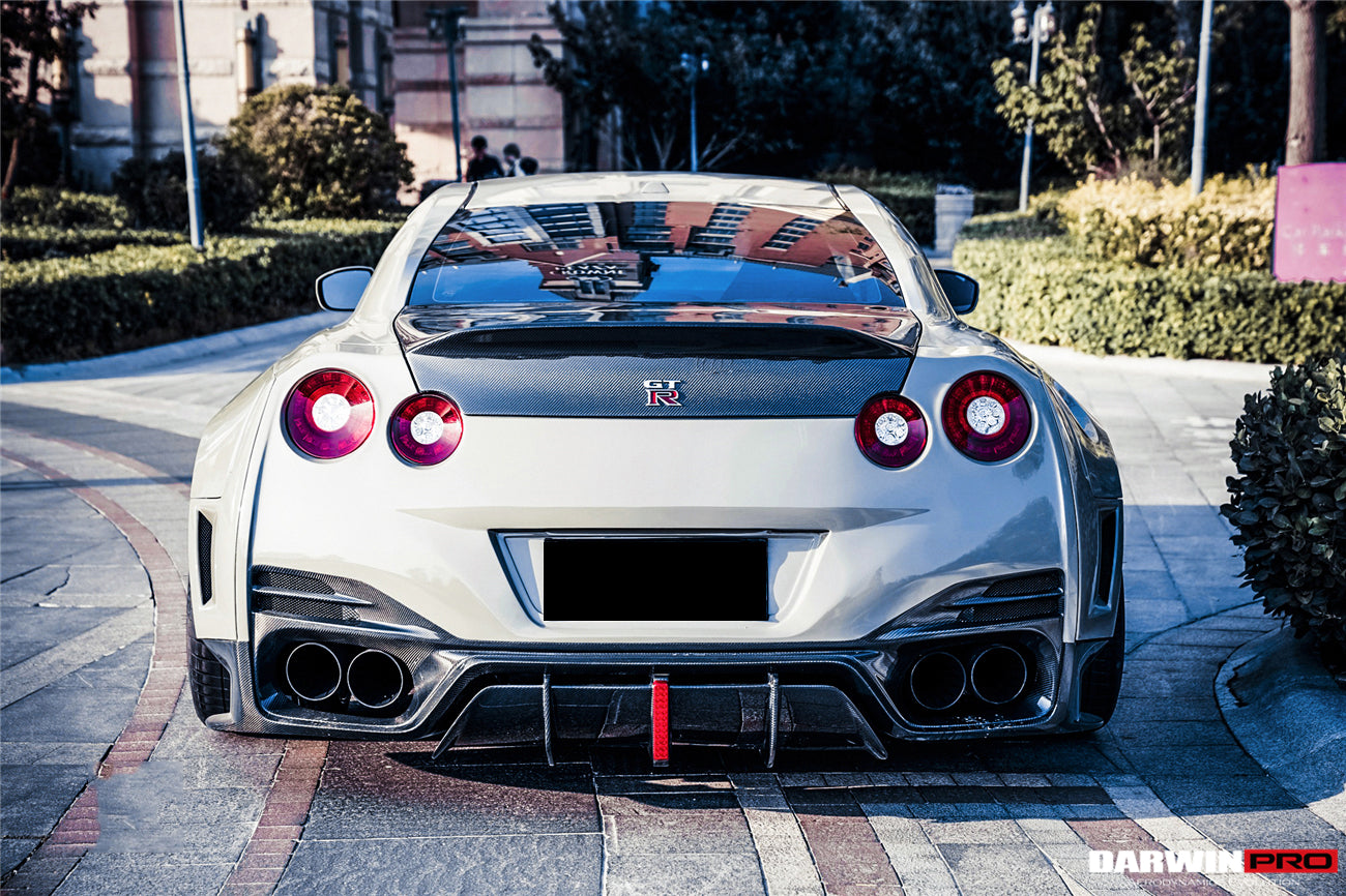 DarwinPRO 2008-2023 Nissan GTR R35 CBA DBA EBA BKSSII Style Rear Bumper with Diffuser Undertray And LED Light - DarwinPRO Aerodynamics