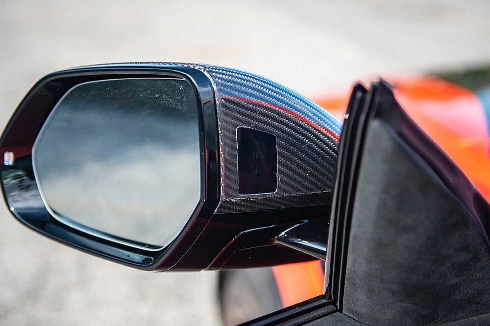 2018-2022 Lamborghini URUS Convert 2023 Performante Dry Carbon Fiber Mirror Housing with BSA holes - DarwinPRO Aerodynamics