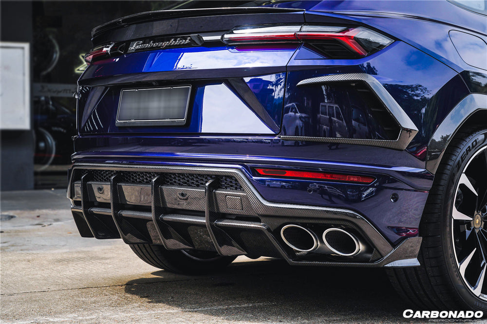 2018-2022 Lamborghini URUS TC Style Dry Carbon Fiber Rear Bumper Vents - Carbonado