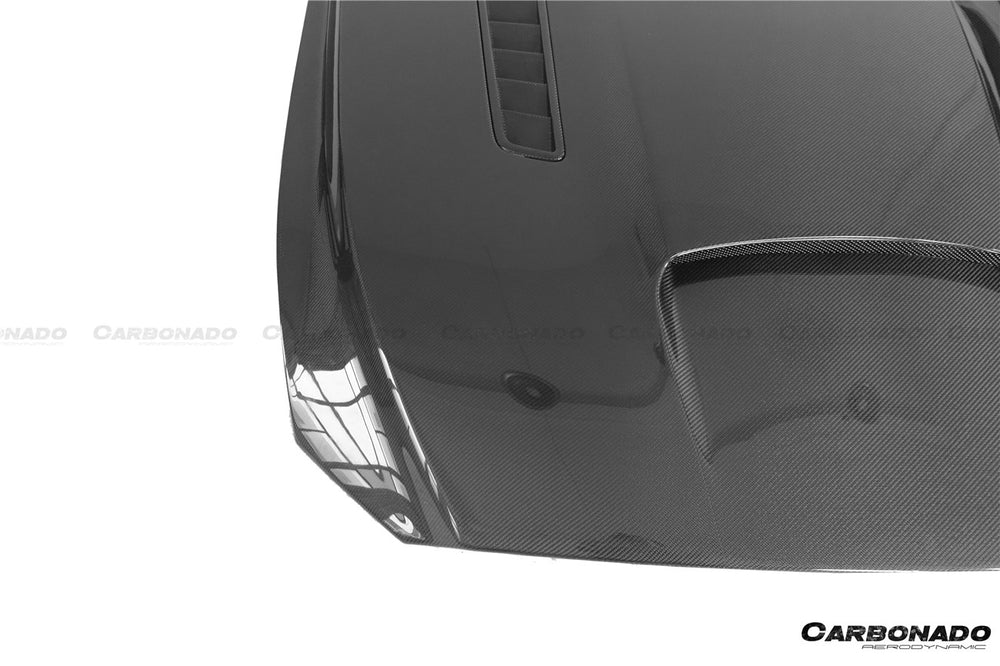 Capó de fibra de carbono estilo TRU para Ford Mustang GT y V6 2015-2017