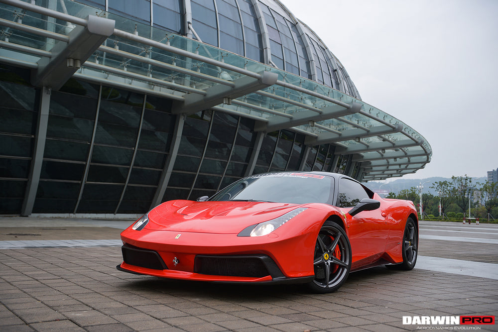DarwinPRO 2010-2015 Ferrari 458 Coupe  Spider BKSS Style Carbon Fiber Hood and Partial Carbon Fiber Front bumper - DarwinPRO Aerodynamics