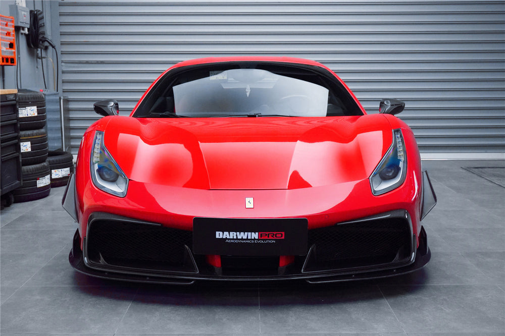2015-2020 Ferrari 488 GTB/Spyder iMP-Performance Carbon Fiber Front Lip - DarwinPRO Aerodynamics