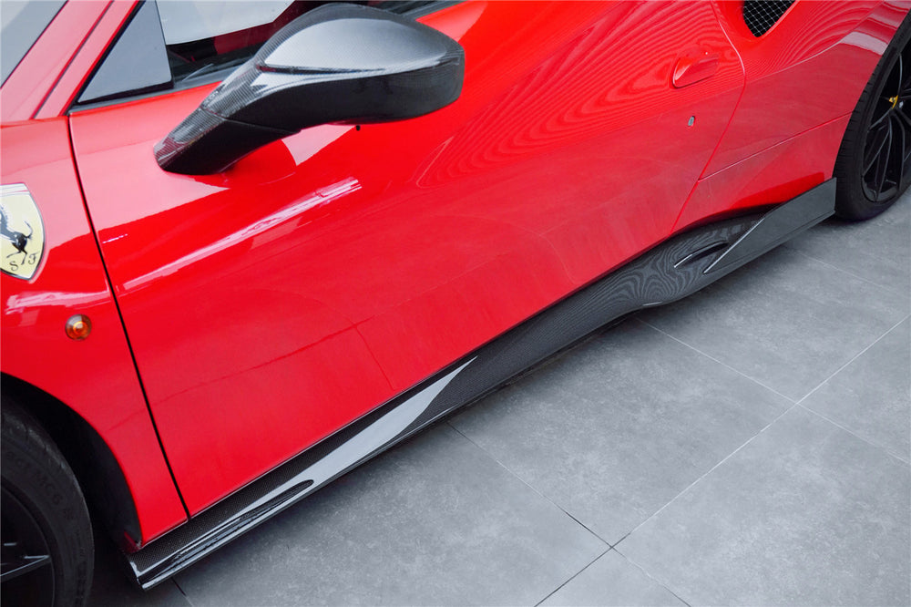 2015-2020 Ferrari 488 GTB/Spyder iMP-Performance Carbon Fiber Side Skirts Under Board - DarwinPRO Aerodynamics