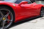  2010-2015 Ferrari 458 Coupe/Spyder AV Style Carbon Fiber Side Skirts Under Board - Carbonado 