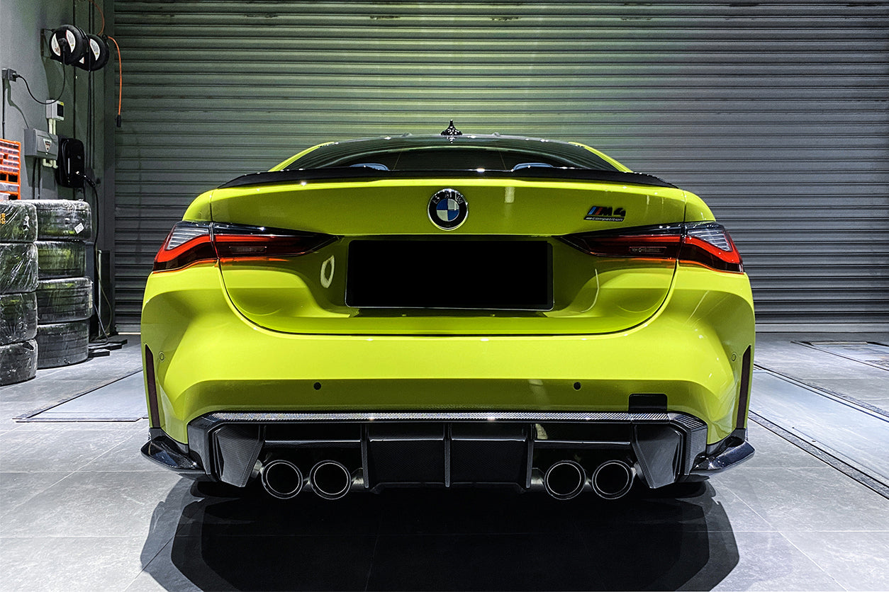 ただ単にただ様 鍛造  G80 G82 M3 M4 コンペティション 2021-UP BMW M4 G82 G83 M3 G80 MP Style Carbon Fiber Quad Rear Lip