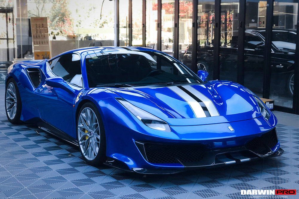 2015-2020 Ferrari 488 GTB | Spider Pista Style Carbon Fiber Side Skirts