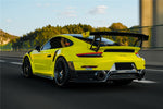  2013-2019 Porsche 911 991 Turbo/S GT2RS Style Partial Carbon Fiber Rear Bumper 