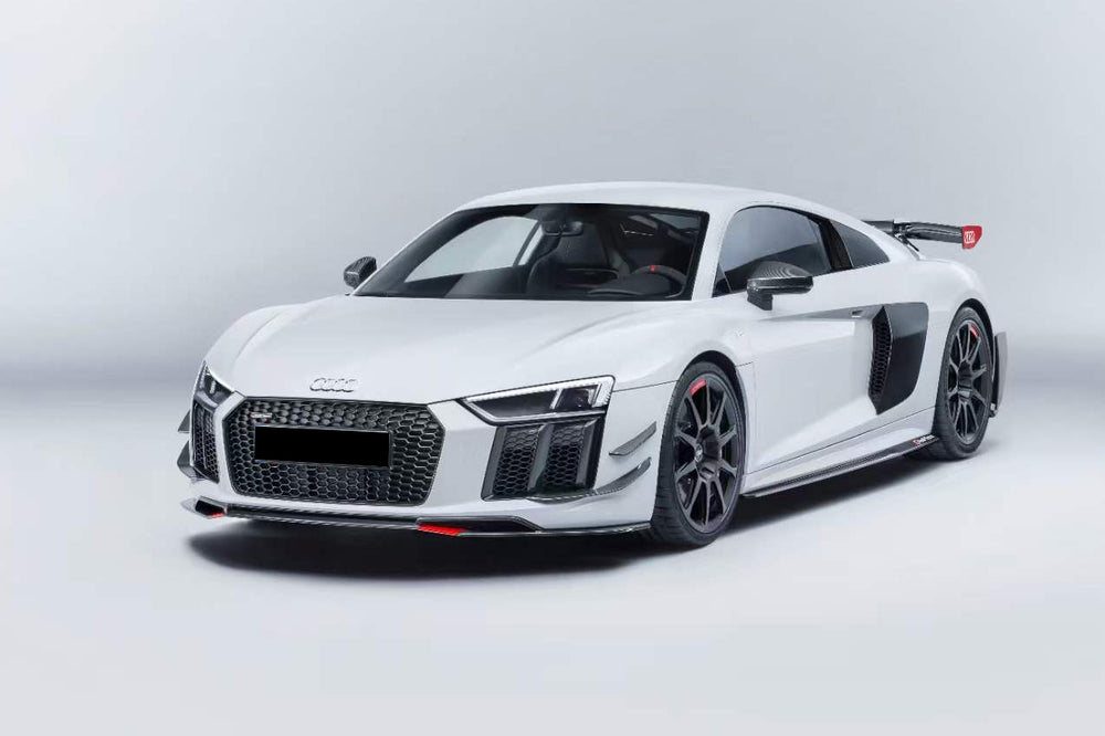 Piezas de alto rendimiento para Audi R8 GEN2 Coupe y Spyder 2016-2018, alerones delanteros de fibra de carbono secos