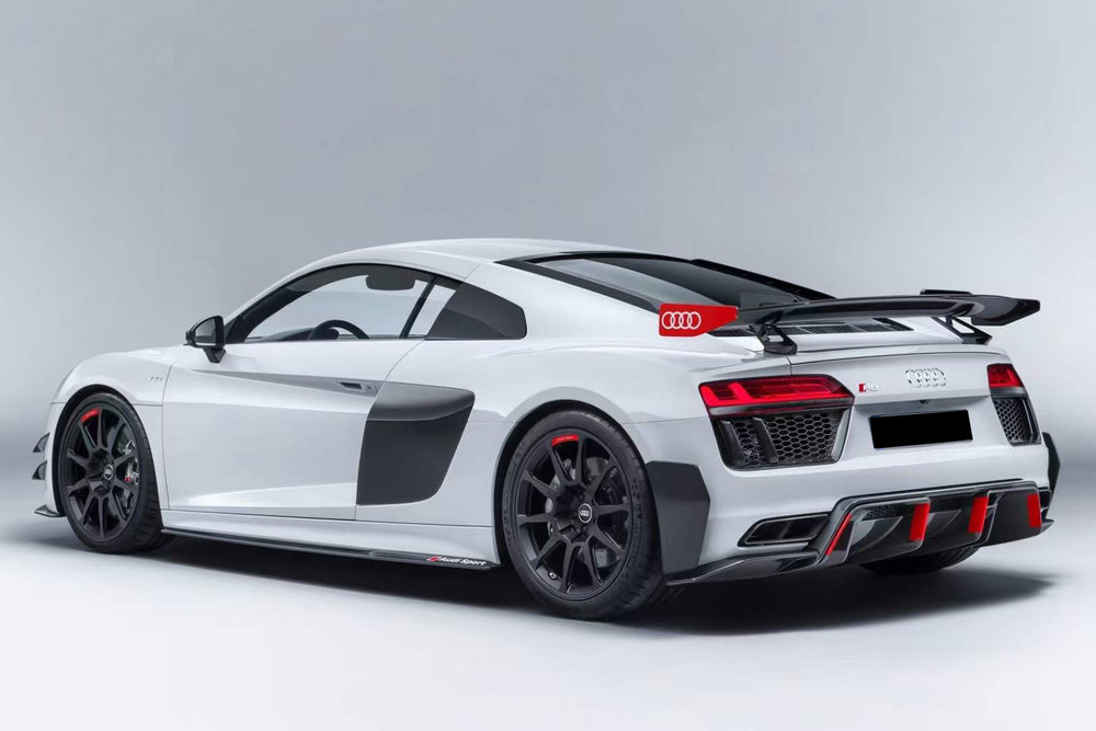 Faldones laterales de fibra de carbono seca de estilo Performance Parts para Audi R8 GEN2 Coupe y Spyder 2016-2018