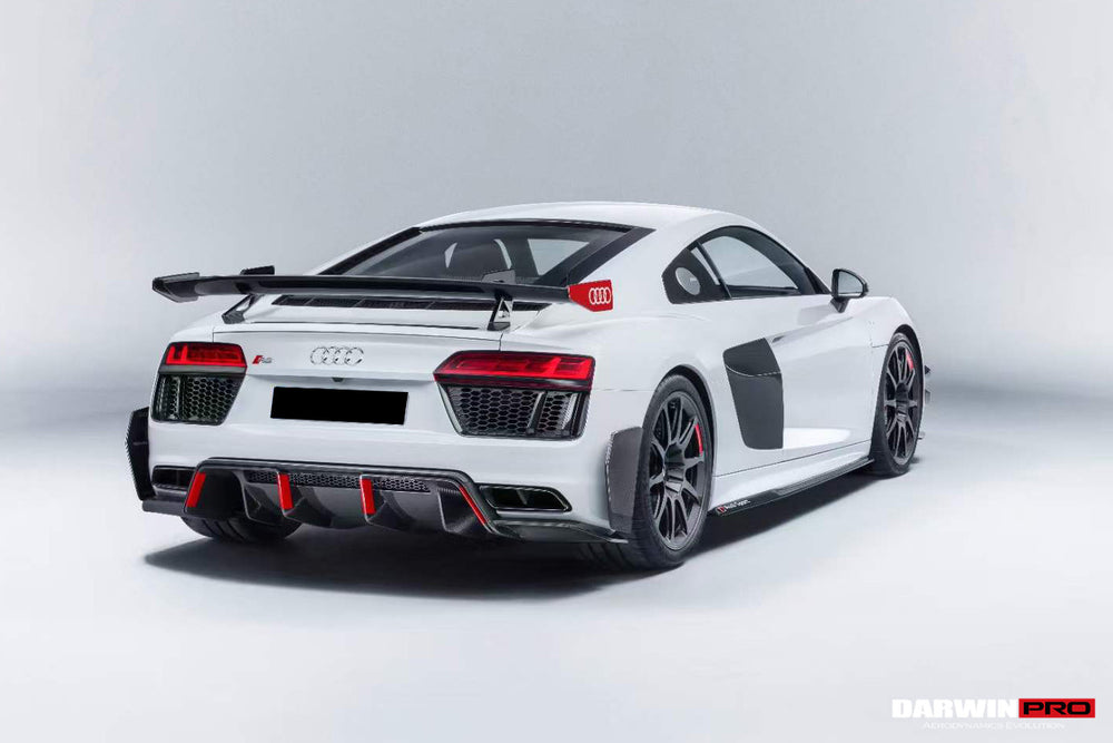 Faldones laterales de fibra de carbono seca de estilo Performance Parts para Audi R8 GEN2 Coupe y Spyder 2016-2018