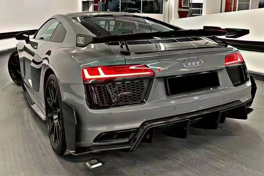 Difusor trasero de fibra de carbono seco de piezas de alto rendimiento para Audi R8 GEN2 Coupe y Spyder 2016-2018