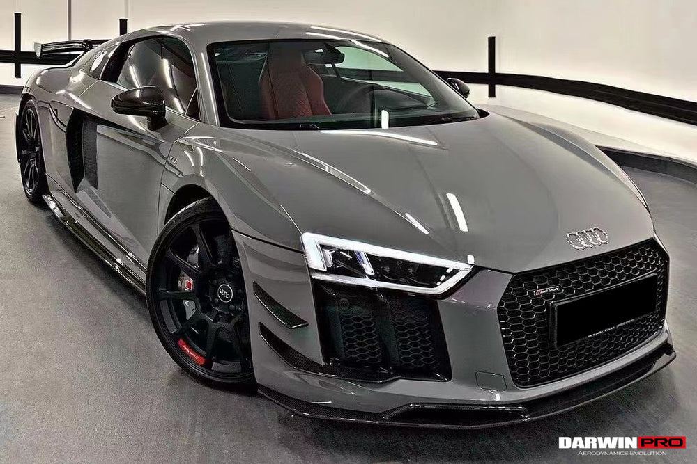 Faldones laterales de fibra de carbono seca de estilo Performance Parts para Audi R8 GEN2 Coupe y Spyder 2016-2018