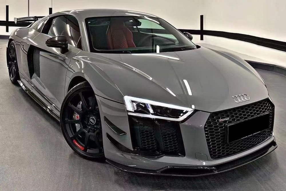 Piezas de alto rendimiento para Audi R8 GEN2 Coupe y Spyder 2016-2018, borde delantero de fibra de carbono seco