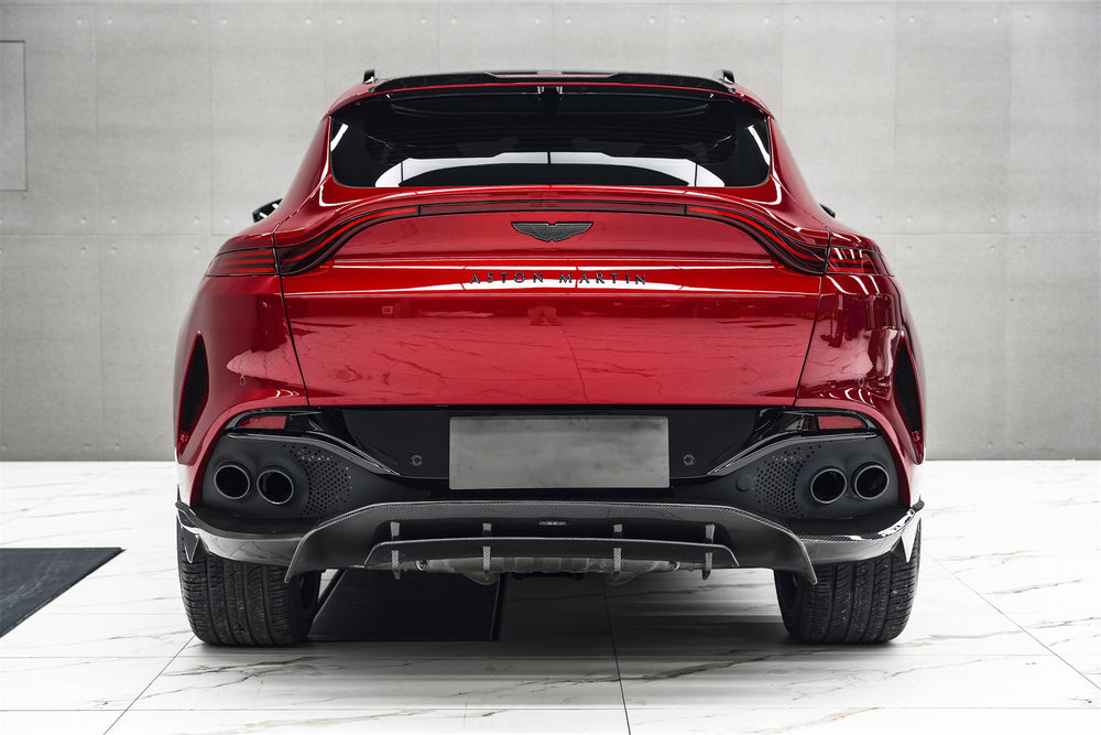 2021-2024 Aston Martin DBX 707 Style Dry Carbon Fiber Rear Bumper w & Exhaust tips - Carbonado