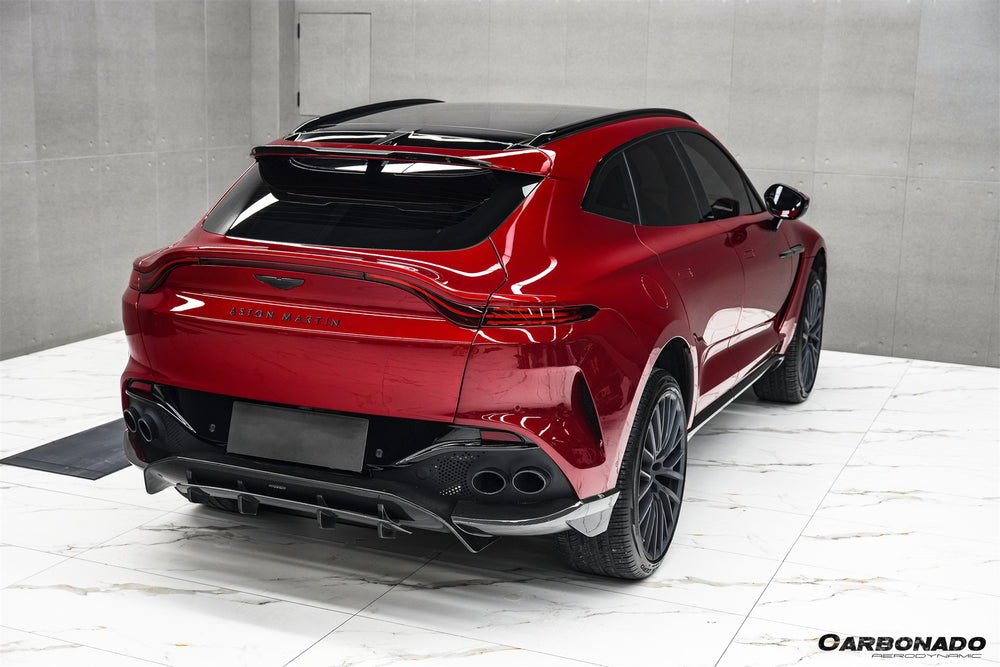 2021-2024 Aston Martin DBX 707 Style Dry Carbon Fiber Rear Bumper w & Exhaust tips