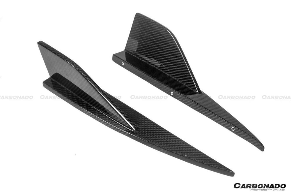 Divisor de parachoques trasero de fibra de carbono seco estilo OD BMW M2 G87 2021-2024 con aletas