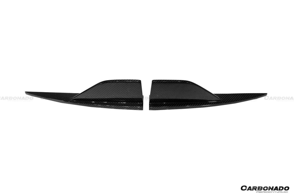 Divisor de parachoques trasero de fibra de carbono seco estilo OD BMW M2 G87 2021-2024 con aletas