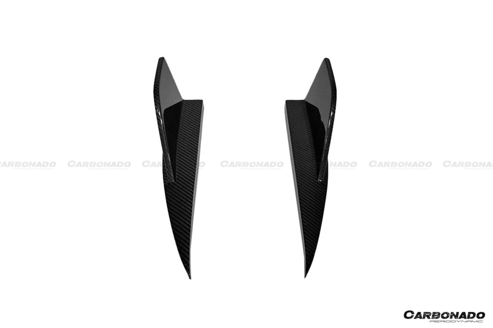 Divisor de parachoques trasero de fibra de carbono seco estilo OD BMW M2 G87 2021-2024 con aletas