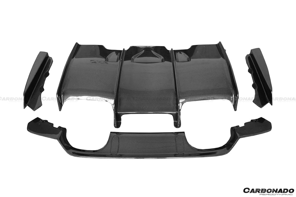 2014-2020 BMW M3 F80 & M4 F82 SM Style Carbon Fiber Rear Diffuser and Lip