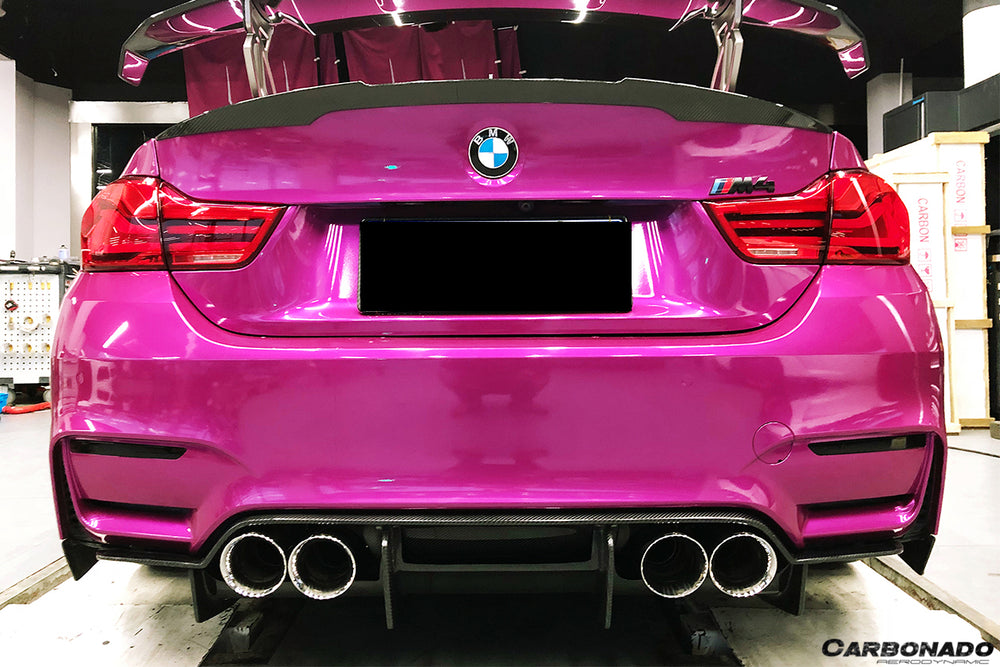 2014-2020 BMW M3 F80 & M4 F82 SM Style Carbon Fiber Rear Diffuser and Lip