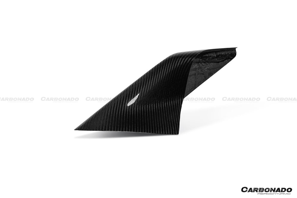 2019-2024 Ferrari F8 OEM Style Dry Carbon Fiber Side Air Intake Fins Flaps Wings