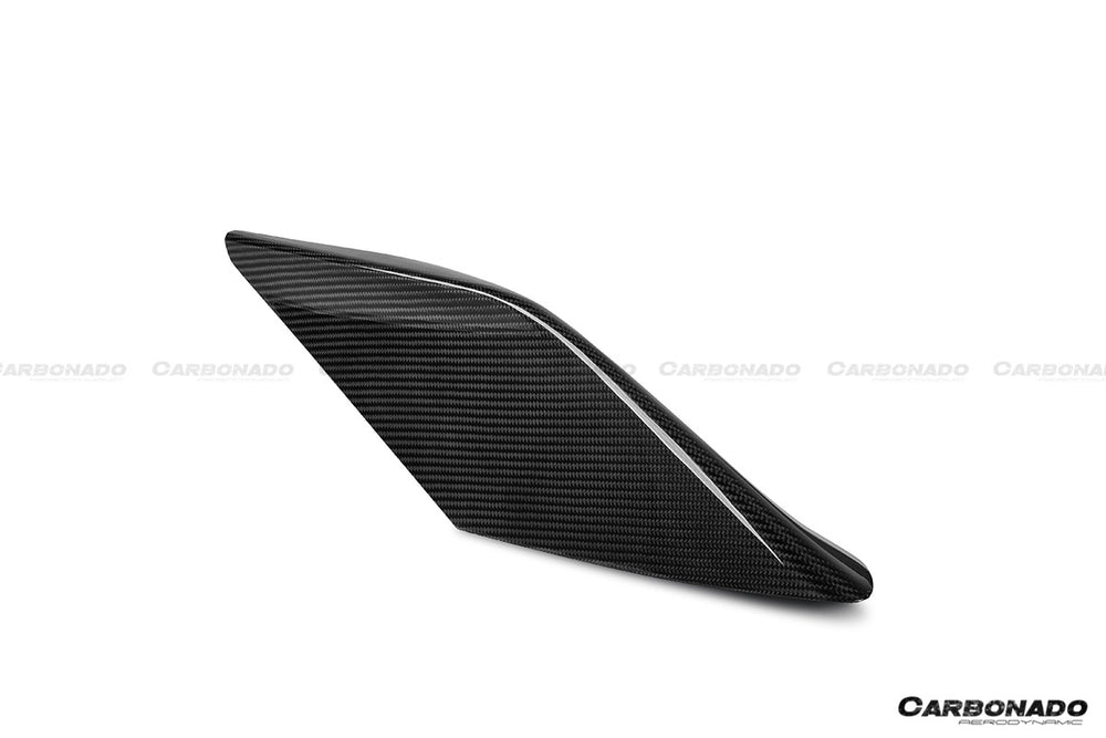 2019-2024 Ferrari F8 OEM Style Dry Carbon Fiber Side Air Intake Fins Flaps Wings