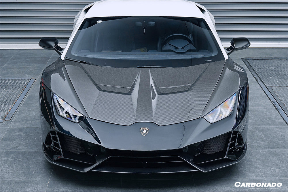 2015-2021 Lamborghini Huracan LP610/LP580/EVO VRS Style Carbon Fiber Hood - Carbonado