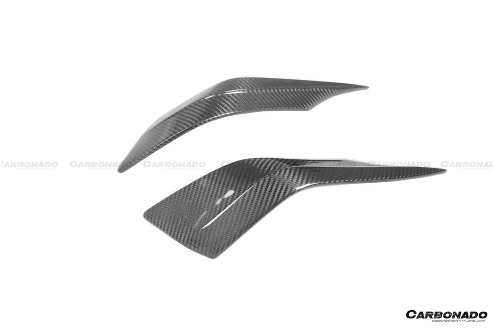 Divisor de labio delantero de fibra de carbono seco estilo NVT para Maserati MC20 2020-2024