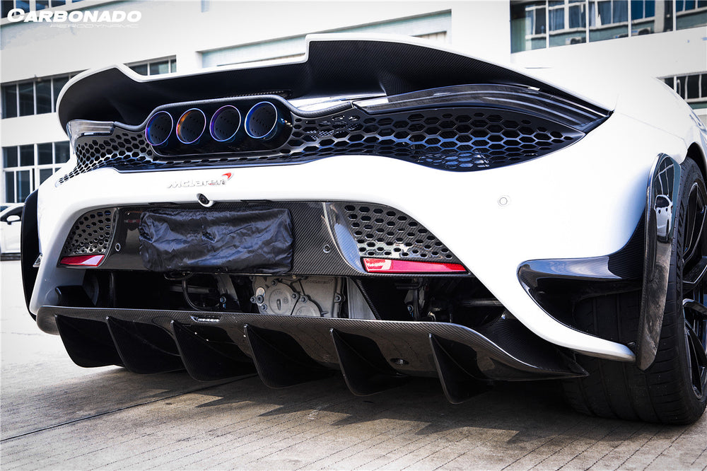 Parachoques trasero y alerón estilo 765LT de los McLaren 720s 2017-2022