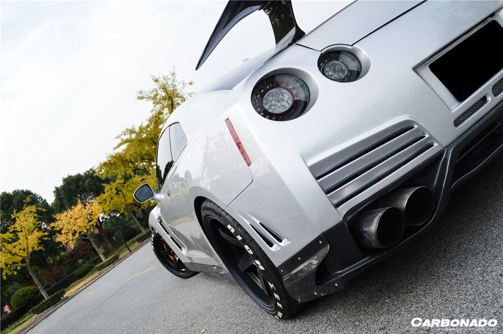 Difusor trasero estilo VA con luz LED para Nissan GTR R35 DBA 2012-2016