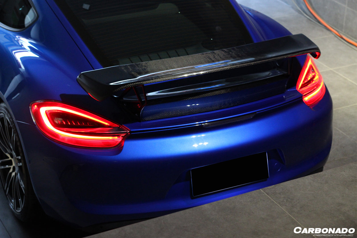 2012-2016 Porsche 981 Cayman TA Style Style Carbon Fiber Trunk Spoiler Wing - DarwinPRO Aerodynamics