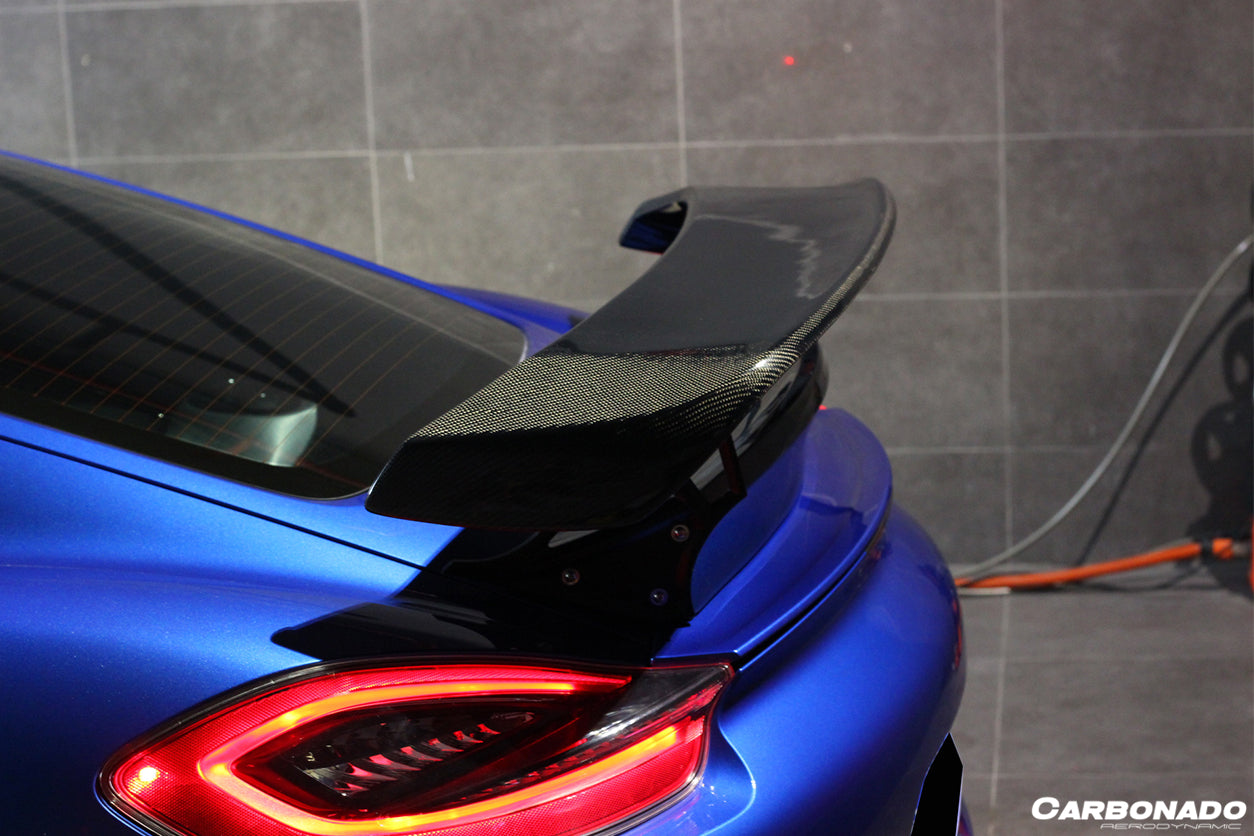 2012-2016 Porsche 981 Cayman TA Style Style Carbon Fiber Trunk Spoiler Wing - DarwinPRO Aerodynamics