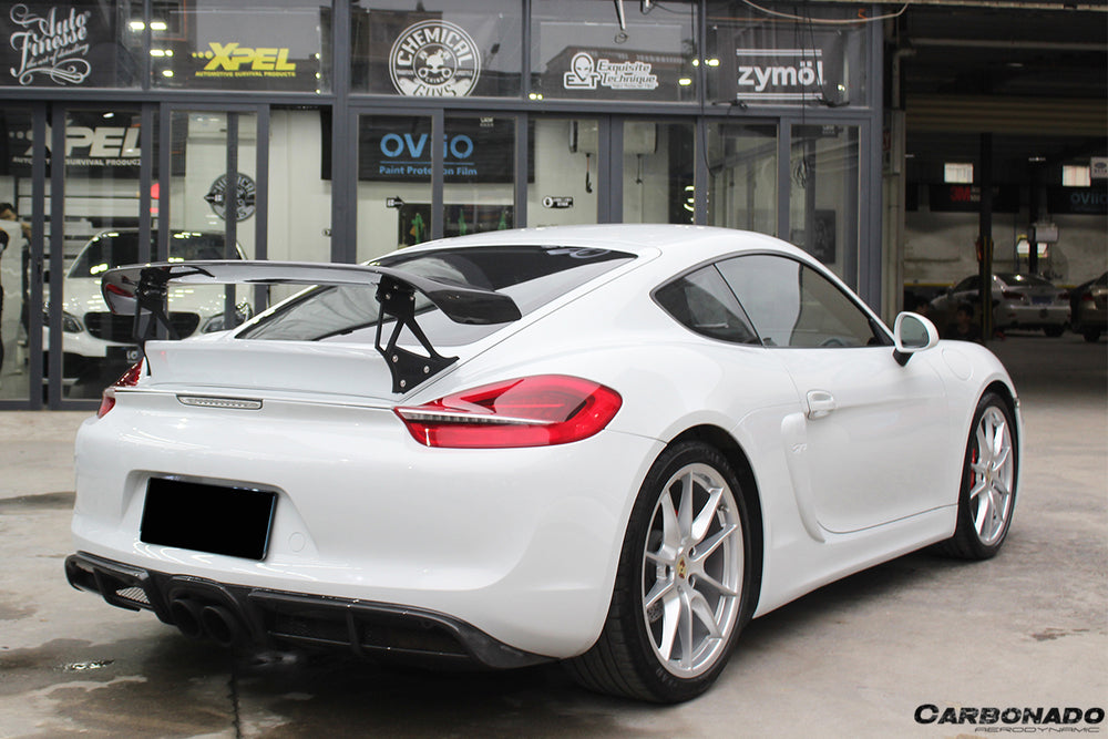 2012-2016 Porsche 981 Cayman TA Style Style Carbon Fiber Trunk Spoiler Wing - DarwinPRO Aerodynamics