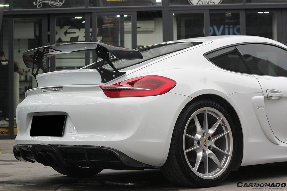 2012-2016 Porsche 981 Cayman TA Style Style Carbon Fiber Trunk Spoiler Wing - DarwinPRO Aerodynamics