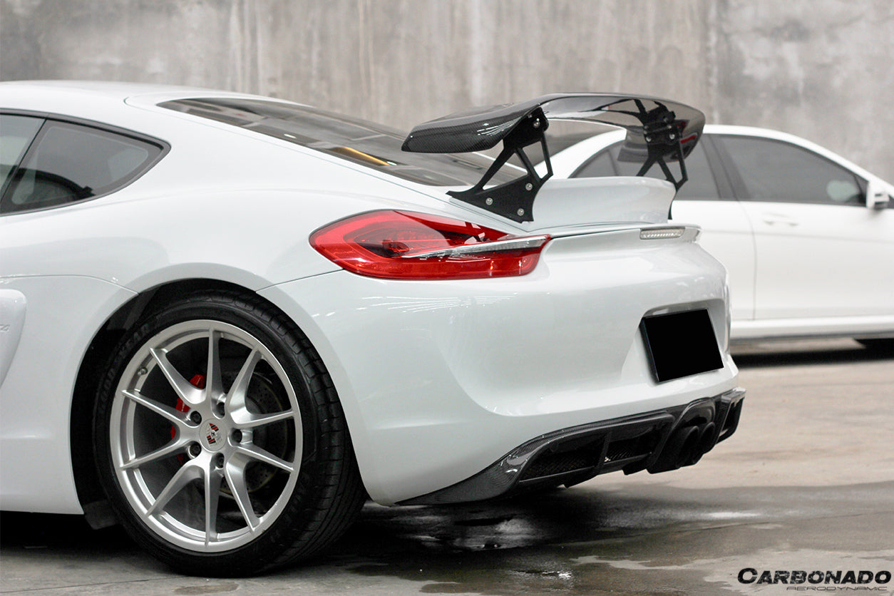 2012-2016 Porsche 981 Cayman TA Style Style Carbon Fiber Trunk Spoiler Wing - DarwinPRO Aerodynamics