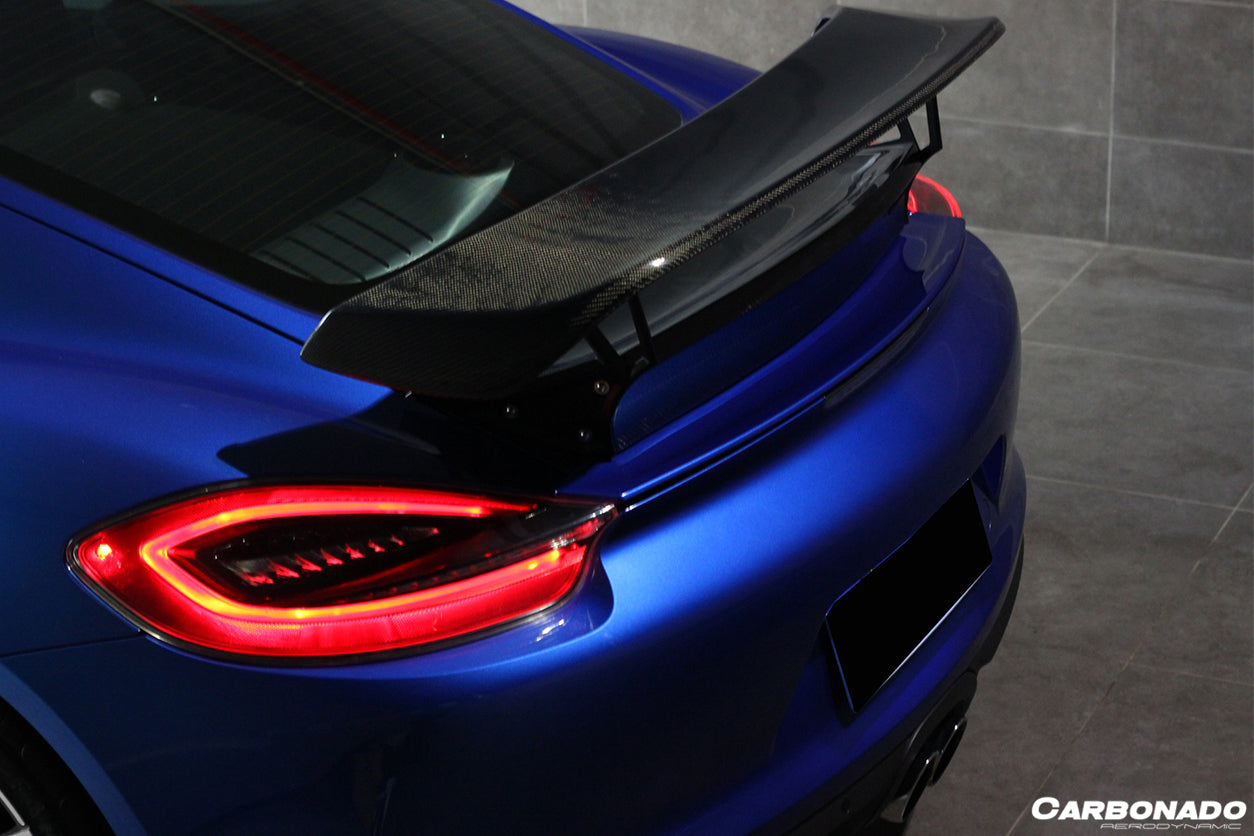 2012-2016 Porsche 981 Cayman TA Style Style Carbon Fiber Trunk Spoiler Wing - DarwinPRO Aerodynamics