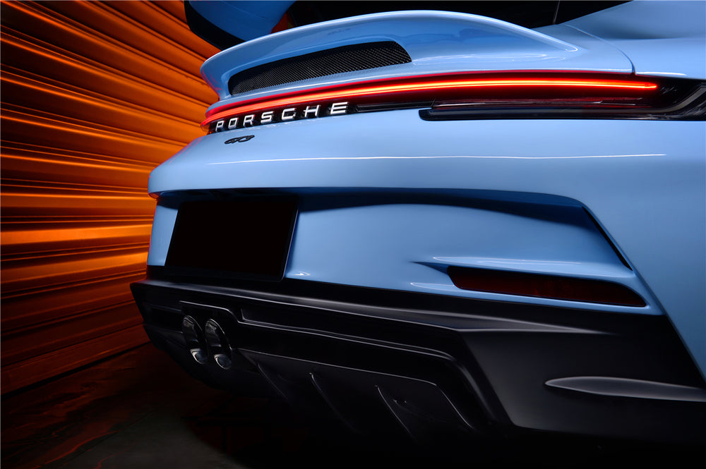 2019-2023 Porsche 911 992 Carrera & S & 4 & 4S & Targa & Cabriolet GT3 Style Rear Bumper Red Reflector Panels 