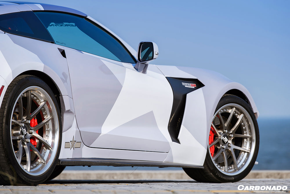 2013-2019 Corvette C7 Stingray AR Style Carbon Fiber Side Skirts Extension