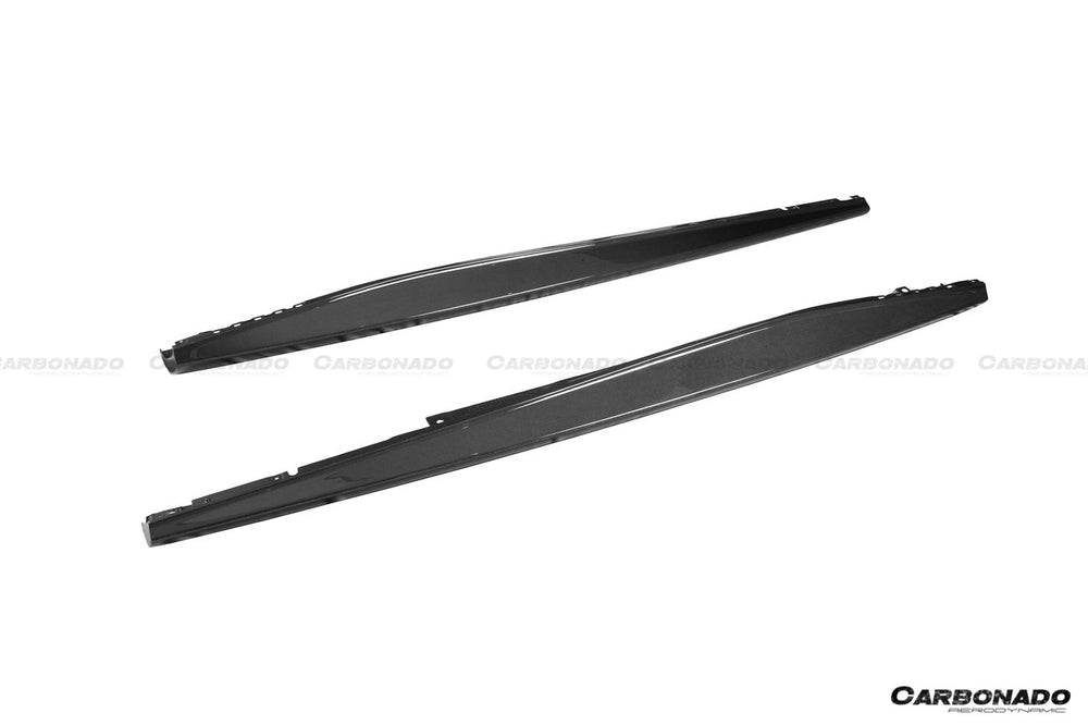 2021-2024 Ferrari ROMA OEM Style Dry Carbon Fiber Side Skirts - Carbonado