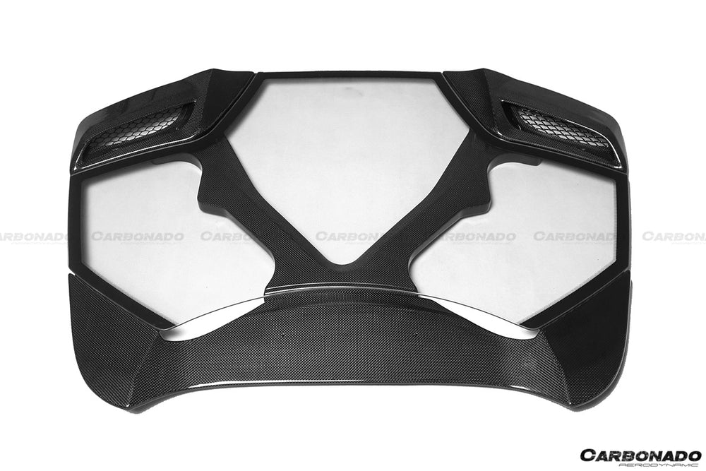 Capó de motor de fibra de carbono seco con vidrio para Ferrari 488 Spyder 2015-2020