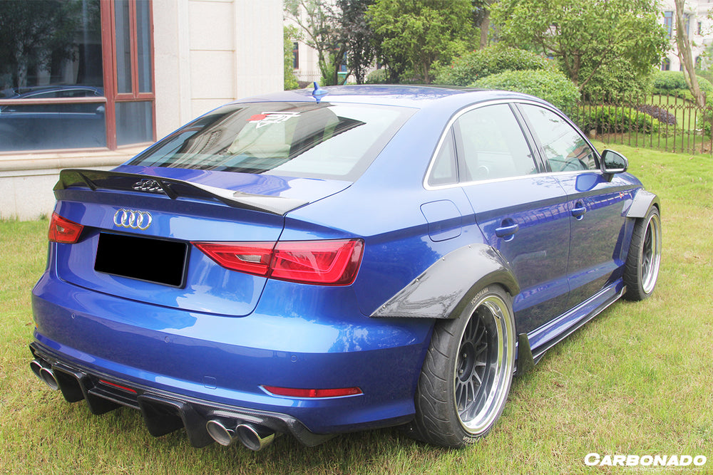 2017-2020 Audi S3 A3 RS3 8V.2 Sedan Only RT Style Carbon Fiber Trunk Spoiler