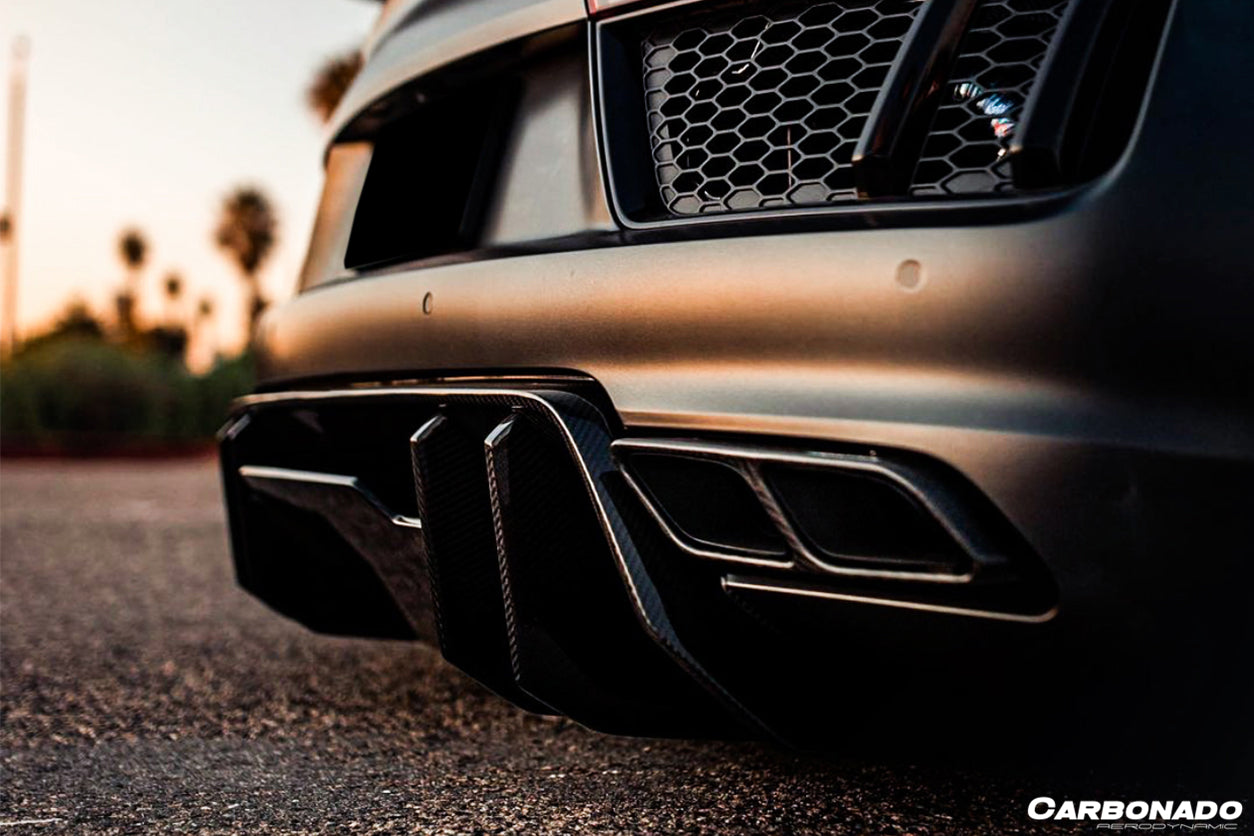 Audi R8 Gt3 Rear Diffuser 2016-2019 Audi R8 Carbon Fiber Rear Diffuser Carbonado (VRS) Fits Coupe ...